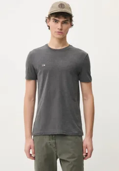 Tommy Jeans tricou barbati, culoarea gri, neted, DM0DM20363 imagine