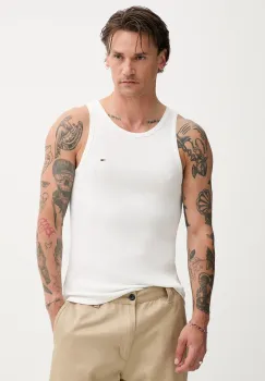 Tommy Jeans tricou culoarea alb, DM0DM21927 imagine