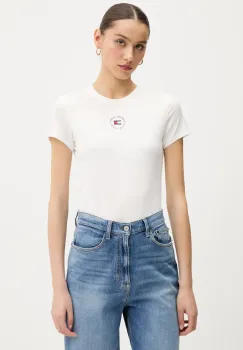 Tommy Jeans tricou culoarea alb, DW0DW20316 imagine
