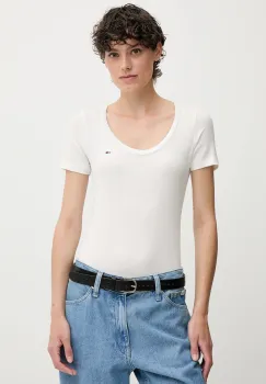 Tommy Jeans tricou culoarea alb, DW0DW20916 imagine