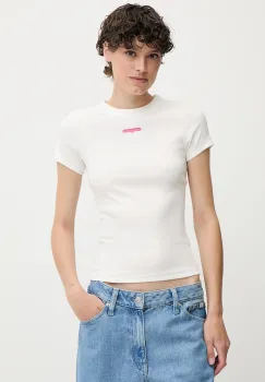 Tommy Jeans tricou culoarea alb, DW0DW21402 imagine