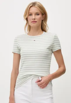 Tommy Jeans tricou culoarea bej, DW0DW17383 imagine