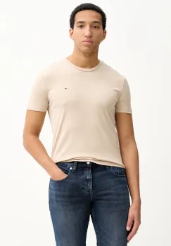 Tommy Jeans tricou culoarea bej, uni, DM0DM20363 imagine