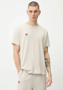 Tommy Jeans tricou culoarea bej, uni, DM0DM22667 imagine