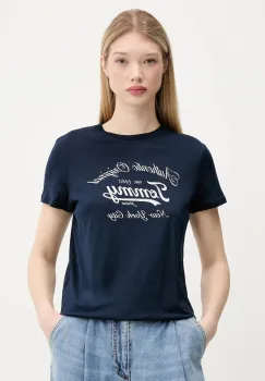 Tommy Jeans tricou culoarea bleumarin, DW0DW21404 imagine