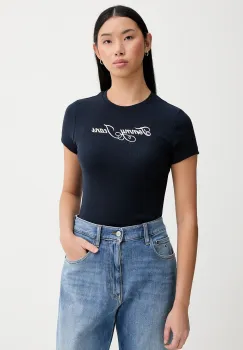 Tommy Jeans tricou culoarea bleumarin, DW0DW21838 imagine