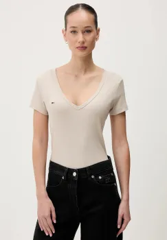 Tommy Jeans tricou culoarea galben, DW0DW17385 imagine