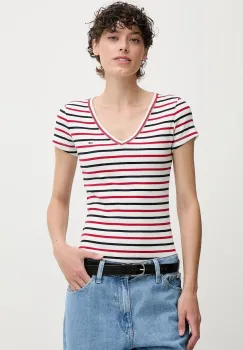 Tommy Jeans tricou culoarea galben, DW0DW17385 imagine