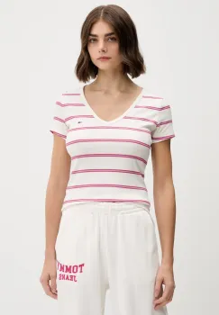 Tommy Jeans tricou culoarea galben, DW0DW17385 imagine