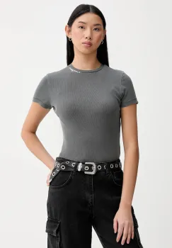 Tommy Jeans tricou culoarea gri, DW0DW22079 imagine