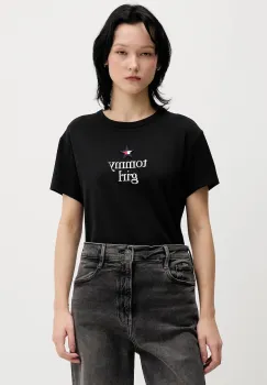 Tommy Jeans tricou culoarea negru, DN0DN00094 imagine