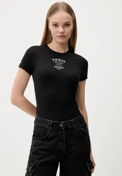 Tommy Jeans tricou culoarea negru, DW0DW21584 imagine