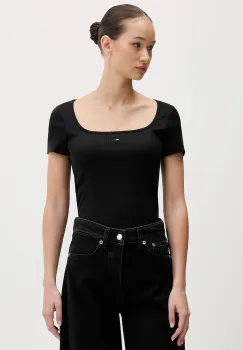 Tommy Jeans tricou culoarea negru, DW0DW21837 imagine