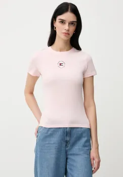 Tommy Jeans tricou culoarea roz, DW0DW20316 imagine