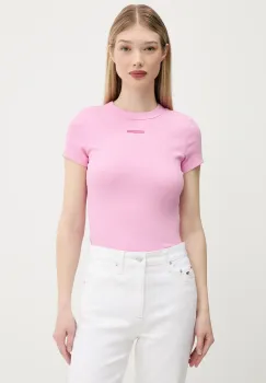 Tommy Jeans tricou culoarea roz, DW0DW21402 imagine