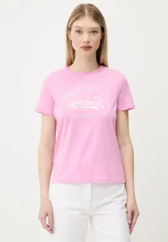 Tommy Jeans tricou culoarea roz, DW0DW21404 imagine