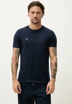 Tommy Jeans tricou din bumbac 2-pack barbati, culoarea albastru marin, neted, DM0DM20687 imagine