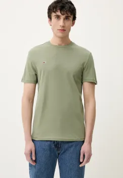 Tommy Jeans tricou din bumbac 2-pack barbati, culoarea verde, neted, DM0DM20687 imagine