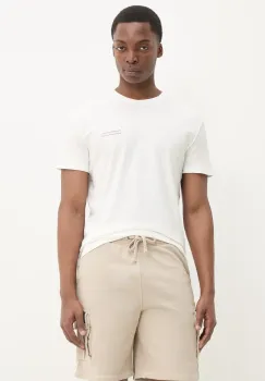 Tommy Jeans tricou din bumbac barbati, culoarea alb, cu imprimeu, DM0DM21303 imagine