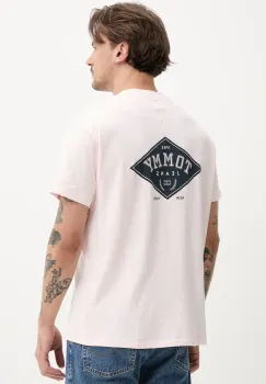 Tommy Jeans tricou din bumbac barbati, culoarea roz, cu imprimeu, DM0DM20806 imagine
