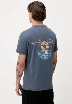 Tommy Jeans tricou din bumbac cu imprimeu, DM0DM21868 imagine