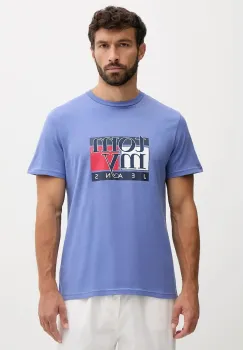 Tommy Jeans tricou din bumbac cu imprimeu, DM0DM21977 imagine