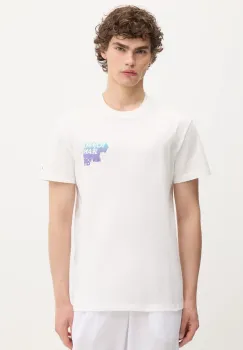 Tommy Jeans tricou din bumbac culoarea alb, cu imprimeu, DM0DM21589 imagine