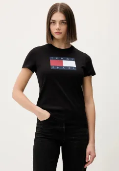 Tommy Jeans tricou din bumbac culoarea alb, DW0DW22562 imagine