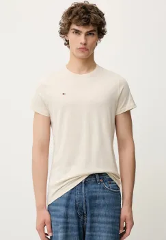 Tommy Jeans tricou din bumbac culoarea alb, uni, DM0DM04411 imagine
