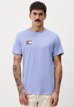 Tommy Jeans tricou din bumbac culoarea bej, cu imprimeu, DM0DM20740 imagine