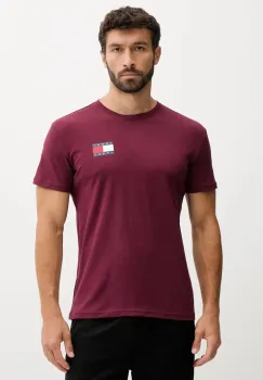 Tommy Jeans tricou din bumbac culoarea bej, cu imprimeu, DM0DM20740 imagine