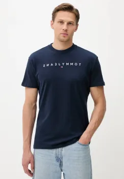 Tommy Jeans tricou din bumbac culoarea bej, cu imprimeu, DM0DM20744 imagine