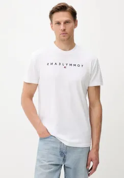 Tommy Jeans tricou din bumbac culoarea bej, cu imprimeu, DM0DM20744 imagine