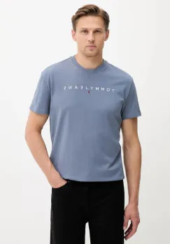 Tommy Jeans tricou din bumbac culoarea bej, cu imprimeu, DM0DM20744 imagine