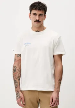 Tommy Jeans tricou din bumbac culoarea bej, cu imprimeu, DM0DM22318 imagine