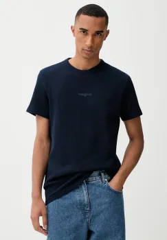 Tommy Jeans tricou din bumbac culoarea bleumarin, cu imprimeu, DM0DM21778 imagine