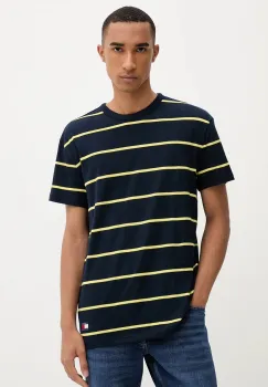 Tommy Jeans tricou din bumbac culoarea bleumarin, cu imprimeu, DM0DM21983 imagine