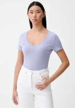 Tommy Jeans tricou din bumbac culoarea bleumarin, DW0DW20458 imagine