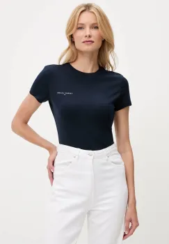 Tommy Jeans tricou din bumbac culoarea bleumarin, DW0DW21164 imagine