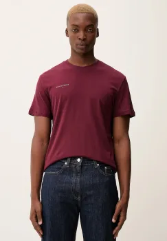 Tommy Jeans tricou din bumbac culoarea bordo, cu imprimeu, DM0DM21780 imagine