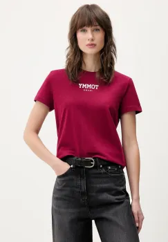 Tommy Jeans tricou din bumbac culoarea bordo, DW0DW21842 imagine