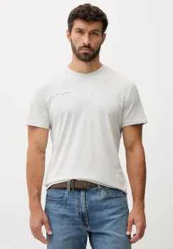 Tommy Jeans tricou din bumbac culoarea gri, cu imprimeu, DM0DM21780 imagine