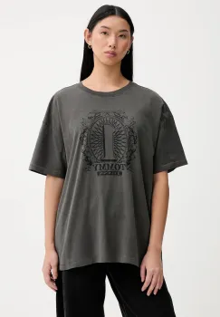 Tommy Jeans tricou din bumbac culoarea gri, DW0DW21858 imagine