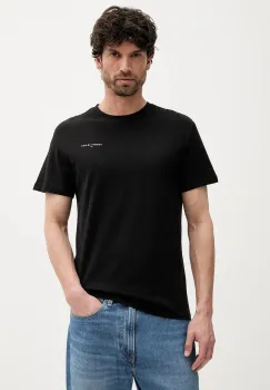 Tommy Jeans tricou din bumbac culoarea negru, cu imprimeu, DM0DM21780 imagine