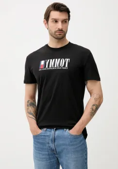 Tommy Jeans tricou din bumbac culoarea negru, cu imprimeu, DM0DM21941 imagine