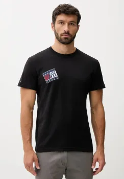 Tommy Jeans tricou din bumbac culoarea negru, cu imprimeu, DM0DM22127 imagine