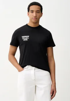 Tommy Jeans tricou din bumbac culoarea negru, cu imprimeu, DM0DM22321 imagine