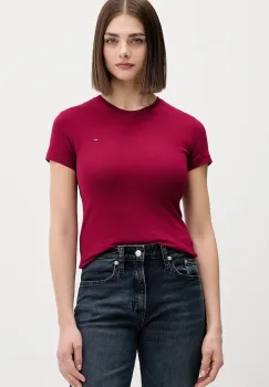 Tommy Jeans tricou din bumbac culoarea negru, DW0DW20459 imagine