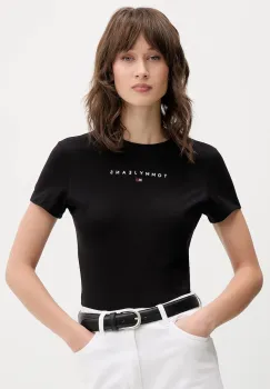 Tommy Jeans tricou din bumbac culoarea negru, DW0DW21550 imagine