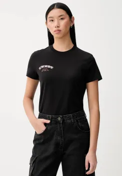 Tommy Jeans tricou din bumbac culoarea negru, DW0DW22516 imagine